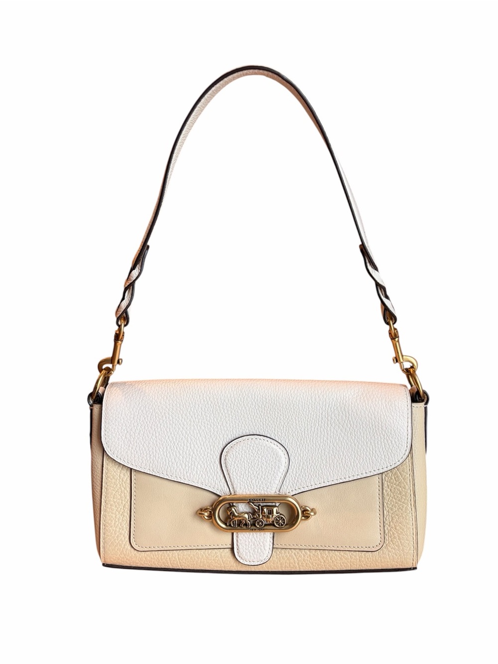Coach Georgie color block 2 way pebbled leather bag - Picture 4 of 10